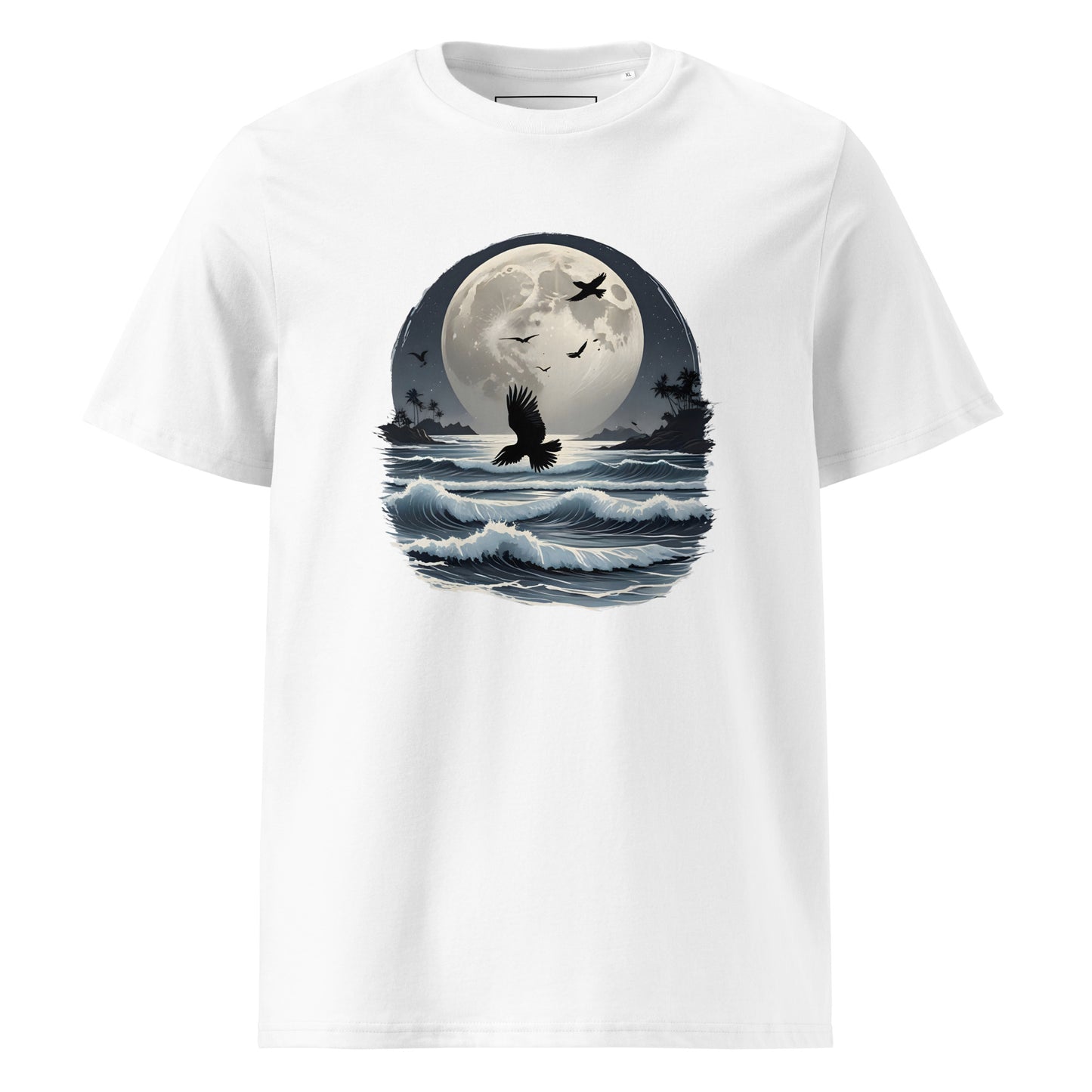 Unisex | Moonlight, Crow, Beach - Organic Cotton T-Shirt