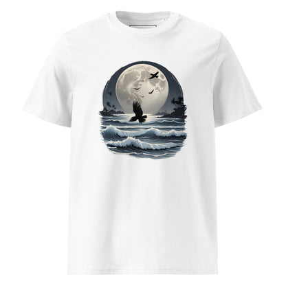 Unisex | Moonlight, Crow, Beach - Organic Cotton T-Shirt