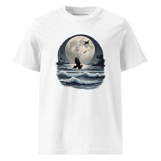 Unisex | Moonlight, Crow, Beach - Organic Cotton T-Shirt