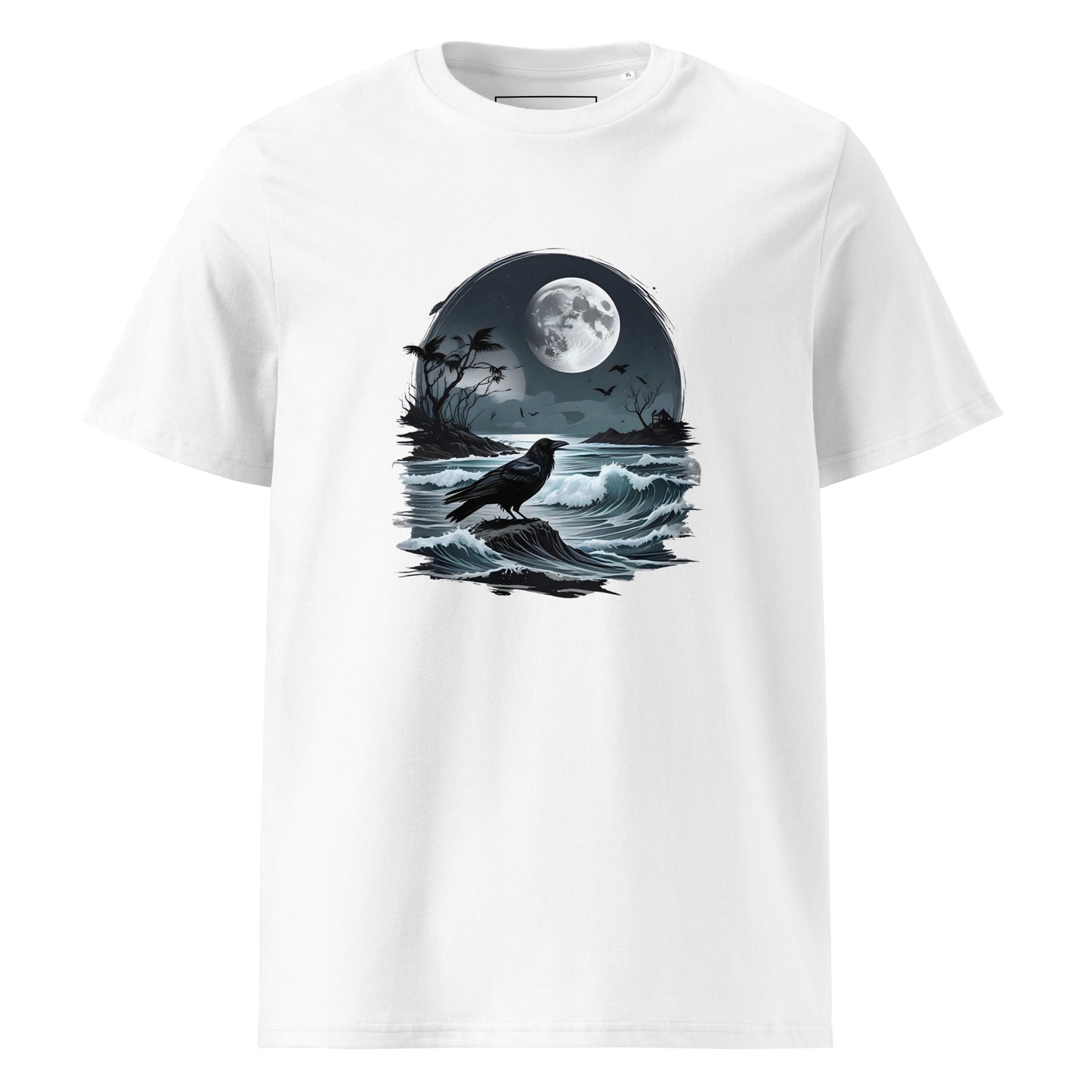 Unisex | Moon, Crow, Beach - Soft Organic Cotton T-Shirt